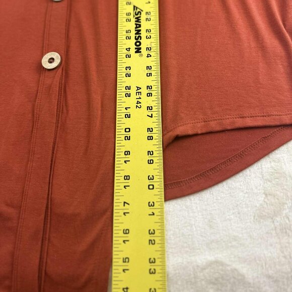 Zenana Premium Button-Down Tie Front Long Sleeve Top - Picture 11 of 16